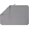Bellemain XXL Dish Mat 24 x 17 (Largest MAT) Microfiber Dish Drying Mat, Super Absorbent by (Gray)
