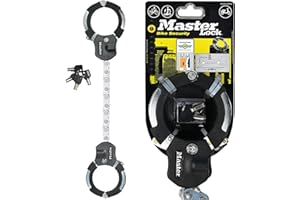 Master Lock Antivol Trottinette Certifié et Breveté, 55 cm, idéal pour trotinette électrique, vélo électrique, poussettes, menotte antivol