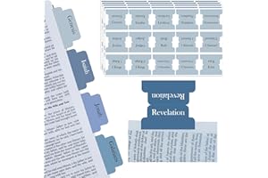 Prefdo Onglets de Bible laminés – Femmes et hommes, 75 grands onglets d'index imprimés, Ancien et Nouveau Testament, 9 inscriptibles (bleu)