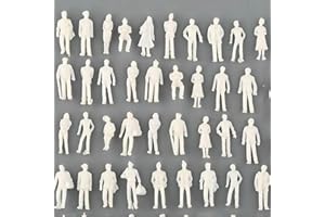 FANGHUIER 100 Pieces Figures Seated Travelers Miniature Figures 1:75 New White Unpainted Character Models Miniature Figure