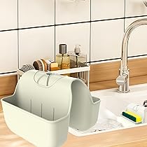 Égouttoir Vertical Pour évier - 2 Supports, Séparation Sec/humide - Pour éponge, Brosse, Savon
