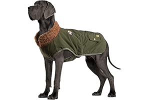 IREENUO Abrigos para Perros Impermeable,Abrigo Perro para Perros medianos y Grandes, cálida Chaqueta Perro de Invierno con Hebilla Ajustable,3XL