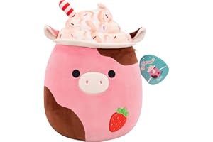 Squishmallows Original 12-Inch Rishi the Strawberry Milkshake Cow | Collectable Cute Plush Toy, Cuddly Toys for Children, Soft Toys, Cute Teddies Suitable for Girls and Boys Ages 3