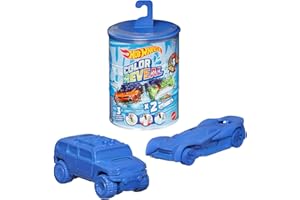 Hot Wheels GYP13 - 2er-Pack Fahrzeuge (Maßstab 1:64), Farbwechseleffekt & Überraschungseffekt, Transformation mit kaltem und heißem Wasser (Verpackung kann variieren)