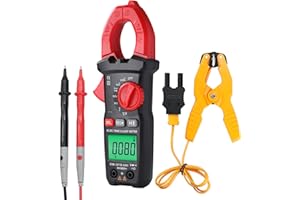 GAIN EXPRESS Digitales Zangenmessgerät Multimeter für Wechsel-/Gleichstrom und -spannung, Temperatur, Kapazität, Frequenz, Dioden, Durchgang, berührungslose Spannungsprüfung für Elektriker