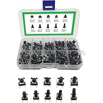 100 Taktile Drucktaster 6x6x17mm – DIP, Momentan, DC12V, 50mA – Für Löten & Reparaturen