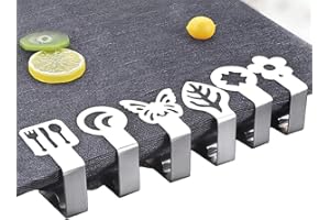 quxup Tovaglia Clip Fermatovaglie Antiscivolo Set di 12 fermatovaglie Decorative in Acciaio Inox - per Picnic, barbecue, Matrimonio, Festa (Miscelazione)
