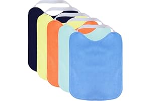 SLOSH Bavaglini Impermeabili con Elastica Elastico Bavaglino Impermeabile per Asilo Bavaglini Grandi Lavabili Panno per Ruttino Pappa Svezzamento per Bambini 0 a 3 Anni