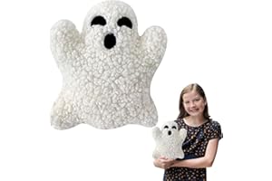 POPOYU Halloween Ghost Cushion Creative Halloween Cute Scary Cushion Doll Halloween Ghosts Decorative Cushion for Children Halloween Birthday Gifts Soft Bed/Sofa Decorations (40 cm)