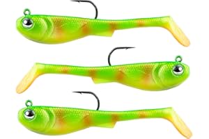 ‎FISHN FISHN® GRUMPYbaby Gummifisch Set - Gewicht: 13g, Länge: 11cm - Extreme Schwimmaktion, Angelköder zum Hechtangeln, Softbait, Swimbait, hohe Fangkraft, Hecht (3 Stück)