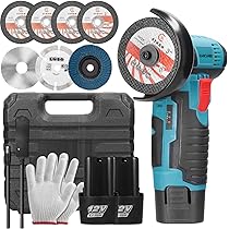 500W 12V Mini Meuleuse D'angle Sans Fil Polisseuse Avec 2 Batteries 5pc Lame A Lamelles Et 15pc Disques De Poncage 74563689