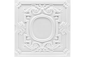 Placas de techo de XPS de 10 m2 - Placas decorativas ligeras y dimensionalmente estables - 50x50cm Hexim Nr.35