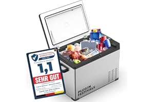 PLUG IN FESTIVALS - elektrische Kühlbox - Kompressor Gefrierbox bis -20 Grad - Kühlbox Auto - Camping Kühlschrank - Powerstation zum Kühlen - 12V 230V - 40 Liter