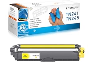 LOSMANN 1 x żółty toner kompatybilny z Brother TN-241 TN-245 do Brother HL-3150CDN HL-3150CDW HL-3152CDW HL-3170CDW HL-3172CDW MFC-9130CW MFC-9140CDN MFC-9142CDN MFC-9142CDN MFC-9142CDN MFC-9142CDN MFC-9330CDW MFC-9332CDW MFC-9340CDW