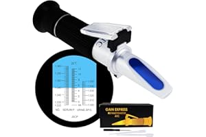 Gain Express Klinisches Refraktometer mit ATC, Tri Scale Serum Protein/Urinspezifisches Schwerkraft/Brechungsindex