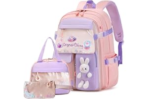 WYCY Mochila para Niñas Mochila Linda Arena Movediza Nevera Puerta Mochila Escolar Mochila Escolar Kawaii de Gran Capacidad Mochila Impermeable para Niñas