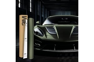 FINEST FOLIA 3M 2080 Film de wrapping autocollant pour voiture, moto, bateau 3D avec canaux d'air à appliquer (M206 vert pin mat métallisé, 100 x 152 cm)