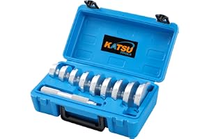 KATSU Verktyg 10-delar aluminium lager race och tätning bussning förare set, universellt hjullager installationsverktyg kit f
