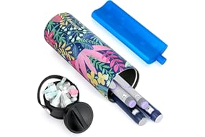 YOUSHARES Pochette Isotherme Insuline, 48H Trousse Isotherme Insuline Voyage pour Diabétique, Boite Isotherme Stylo Insuline Médicament avec Glacière, Sac TSA Approuvé pour Seringue, Forêt Tropicale