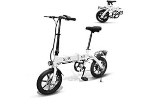 BPB Electric Bike. 14" Folding E Bike UK Legal 250W Motor 36V-8Ah Removable Battery Up to 50KM Range 2 Riding Modes. City Commute Electric Bikes Smart LCD Dual Disc Brakes. Urban eBike Adults/Youths