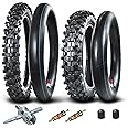 HOLATO - Rear 90/100-14 3.00-14 Front 70/100-17 2.75-17 Tire and Inner Tube for 110cc 125cc KLX125 KLX140 KX85 TTR125 RM80 TaoTao DB17 Apollo RFZX18