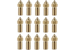 LANKEGU 15-teiliges Barss-Düsen-Set für Neptune 4, 3D-Drucker, 7 Stück 0,4 mm und 2 Stück 0,2 mm, 0,6 mm, 0,8 mm, 1,0 mm Düsen-Set für Elegoo Neptune 4, Neptune 4 Pro