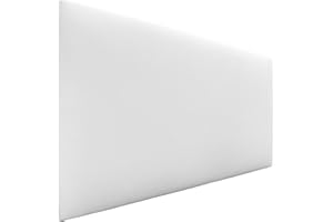 DHOME Cabecero de Polipiel o Tela AQUALINE Liso cabeceros Cabezal tapizado Cama Lujo (Tela Blanco, 95cm (Camas 70/80/90))