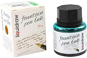 Liquidraw Fountain Pen Ink Bottles 10 Assorted Colours 35ml Inks Suitable for Calligraphy Ink Selection Available Black, Blue, Red, Green, Brown, Violet Purple, Yellow Etc ()