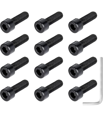 rennrad flaschenhalter schrauben Titan Befestigungs Schraube, 2 Stuck M5 x 12mm Flaschenhalter-Schrauben, Leichtgewicht Titanlegierung Befestigungsschraube für Motorrad Sport & Freizeit Level Advanced Redondo 26 Zoll Laufrad Farbe:schwarz (teal grey matt)