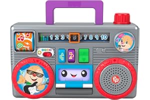 Fisher-Price Ridi & Impara Stereo Baby DJ, Gioco Attività con Luci, Musica e Suoni, Giocattolo per Bambini 6+ Mesi, GYC00