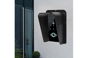 KAMANAN Protector de lluvia para timbre de puerta, compatible con todos los tipos de intercomunicadores de control de acceso, cerraduras y tiradores de puerta (19,5 cm x 13,5 cm)