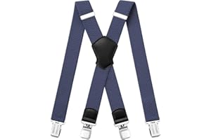 Aonvmdis Hosenträger für Herren 4 starken Clips 4cm breit, X Form elastisch einstellbar Länge für Männer und Damen Overalls Jeans, Arbeitshosen, Jumpsuits