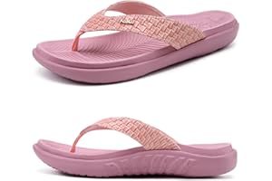 KuaiLu Womens Flip Flops Ladies Yoga Mat Comfortable Walking Thong Sandals with Plantar Fasciitis Arch Support Slip On Indoor Outdoor for Summer