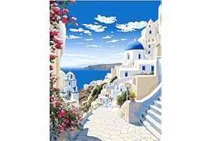 Daisen Art Paysage Peinture Par Numero Adulte, Peinture Numero Adulte, Peinture Acrylique Pour Adultes Paysage Peinture Numero Avec Peintures et Pinceaux 40×50cm