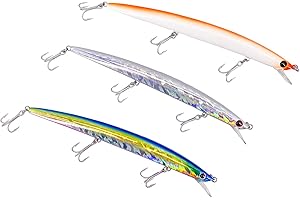 AKAMI WILD Kit da 3 Artificiali Minnow Long Jerk