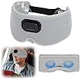 AURTEC 360° Blackout Sleep Eye Mask with Wireless Bluetooth 5.2 Headphones, Comfortable and Adjustable 3D Design, White Noise for Insomniacs, Long Battery Use for Travel/Nap/Camping/Night Sleep