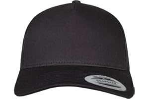 Flexfit 5-Panel Retro Trucker Cap, Mesh-Rückseite, Baumwoll-Twill, Größenverstellbar