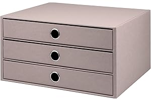 Rössler Papier 1524452493 - Caja S.O.H.O. de 3 cajones para DIN A4, con orificio de agarre, color topo, 343 x 250 x 185 mm, 1 pieza
