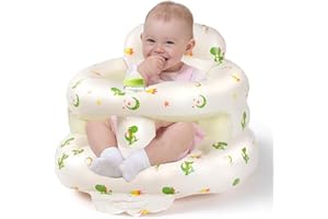 FORZAFORTE Inflatable Baby Seat, Inflatable Baby Seat for Babies from 3 Months, Inflatable Chair with Integrated Air Pump, Outdoor Seat, Shower Seat, Floor Seat