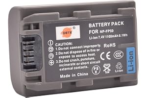 DSTE® NP-FP50 Rechargeable Li-ion Battery for Sony NP-FP50, NP-FP30 and Sony DCR-DVD103, DCR-DVD105, DCR-DVD203, DCR-DVD205, DCR-DVD305, DCR-DVD92, DCR-HC20 ...