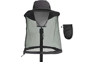 FUIPVGI Sombrero Antimosquitos, Mosquitera de Cabeza Cubierta, Encogible Anti-Mosquito Insecto de Abeja Insecto Máscara Cap para Exteriores Pesca Jardinería Camping