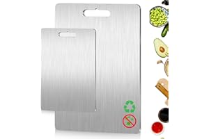 ANGAHE Creating Moments | 2 Tablas Cortar Cocina - Tabla de Corte de Titanio Antibacteriana Resistente y Duradera - Ideal para Tablas de Cocina, Pack de Tabla Grande y Pequeña Para Diferentes Usos.