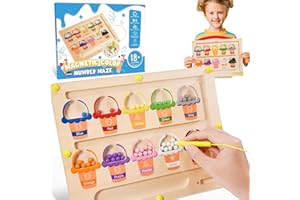Tsokize Juegos Montessori 2 3 4 5 Años, Juguetes Niños 2-5 Años Juego Magnético Laberinto Regalos Niñas 2-5 Años Brinquedos 3 Años Regalos Cumpleaños Niños Educativos Juguetes Madera 2-5 Años