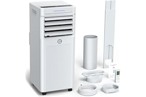 KGOGO Klimaanlage Mobil 9000 BTU, 3-in-1 Mobile Klimaanlage mit Abluftschlauch,Kühlen,Entfeuchten, Luftzirkulation, LED Display&Fernbedienung, 24h-Timer, Leise&Energieeffizient, Für Räume bis zu 88 m³(33㎡