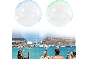 GEAANEN 2 Pezzi Palloni Gonfiabili Giganti,Bubble Ball,Palla Gonfiabile a Bolle Resistente Allo Strappo,Riutilizzabili,Adatti per Feste All'aperto in Giardini Sulla Spiaggia (Grandi 70cm)
