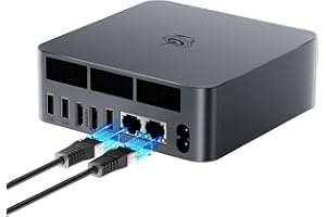 Beelink EQR6 Mini PC Windows 11 Pro, AMD Ryzen 7 6800U con 8 core e 16 thread fino a 4,7GHz, 32GB di RAM e 1TB di SSD, schermo 4K a 60Hz con supporto per fino a 2 schermi (2 HDMI), BT5.2, Wi-Fi6