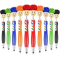 UEAVOID 4-in-1 Kugelschreiber Mit Mikrofaser-Reiniger & Stylus – 4 Farben – Lustiger Mopp-Stift Für Bildschirme
