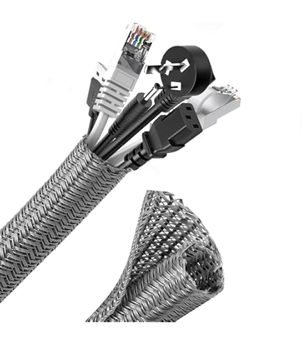AGPTEK 3m kabelslang, 12-20mm zelfsluitende kabelgoot, flexibel geweven kabelmantel, kabelbeheer voor bureau, TV, computer, PC, kabelbescherming voor hond, kat, geelachtig-bruin AGPTEK 3m kabelslang, 12-20mm zelfsluitende kabelgoot, flexibel geweven kabelmantel, kabelbeheer voor bureau, TV, computer, PC, kabelbescherming voor hond, kat, geelachtig-bruin