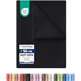 Utopia Bedding Top Sheet, Bed 150 - 266 x 266 cm - Black | Oeko-Tex certified, brushed polyester soft microfibre flat sheet w
