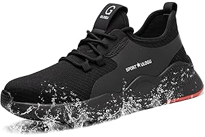 ZOEASHLEY Safety Shoes Trainers Mens Women Lightweight Breathable Work Shoes Steel Toe Caps Footwear